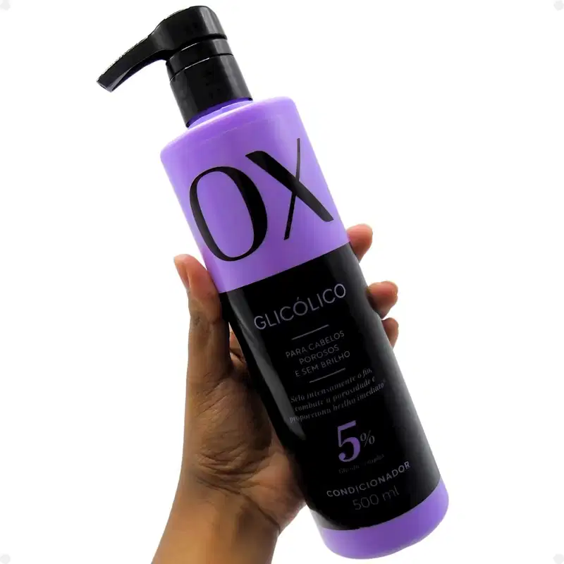 Kit Ox Glicólico: Shampoo, Condicionador 500ml e Máscara + Acidificante