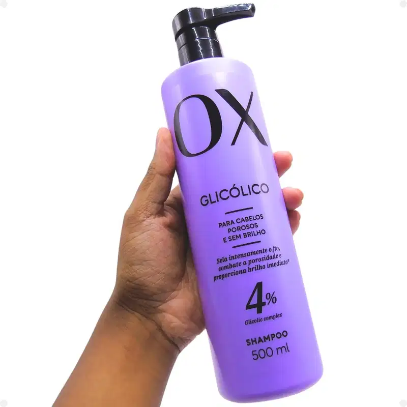 Kit Ox Glicólico: Shampoo, Condicionador 500ml e Máscara + Acidificante