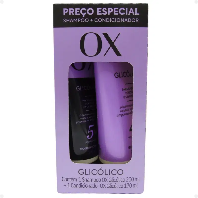 Glicólico: Shampoo, Condicionador 170ml e Máscara + Acidificante