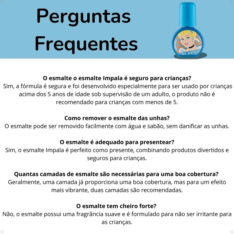 Esmalte Infantil Impala Disney Gentileza Gera Mágia 6ml