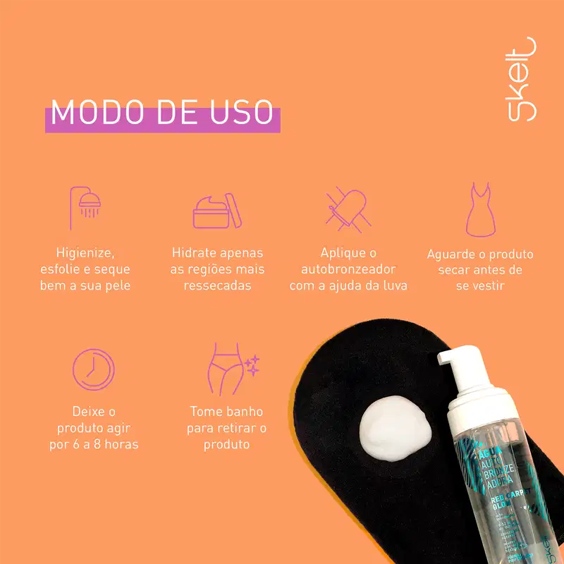 Skelt Red Carpet Glow - Água Autobronzeadora Corporal 150ml