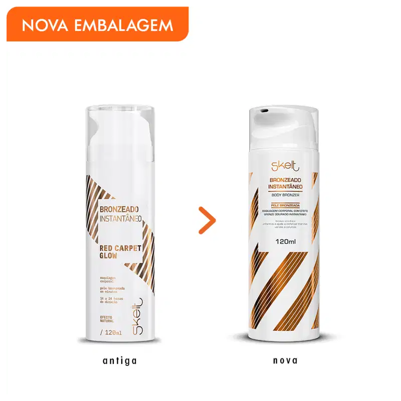 Skelt Red Carpet Glow Bronzeado Instantâneo - Autobronzeador Corporal 120ml