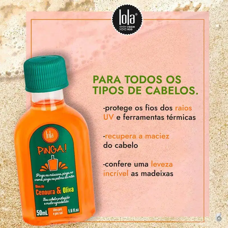 Lola Cosmetics Pinga! Cenoura & Oliva - Óleo Capilar 50ml