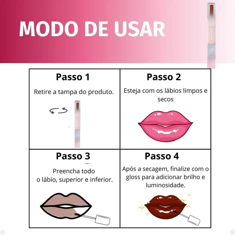 Batom Duo Ruby Rose Duo Kiss DK10 HB-L6203-10