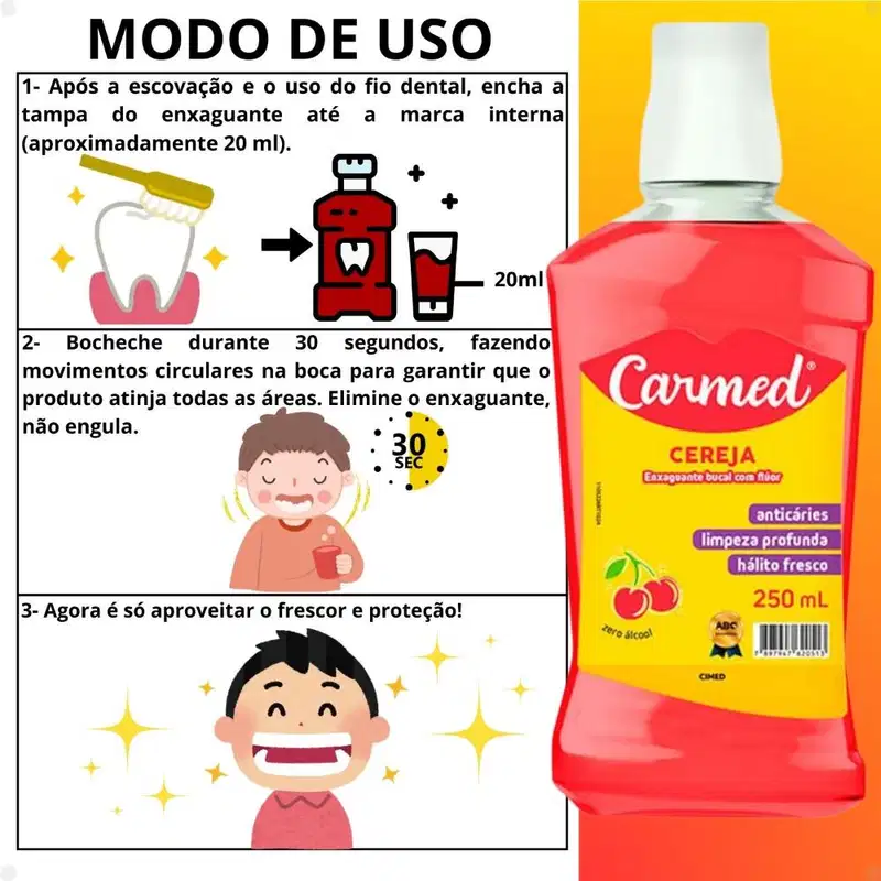 Carmed Cereja - Enxaguante Bucal 250ml