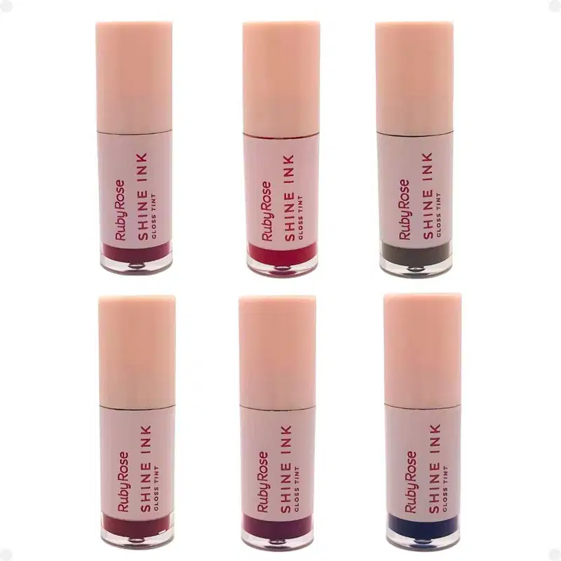 Kit Ruby Rose Shine Ink Gloss Tint: SI10, SI20, SI30, SI40, SI50 e SI60