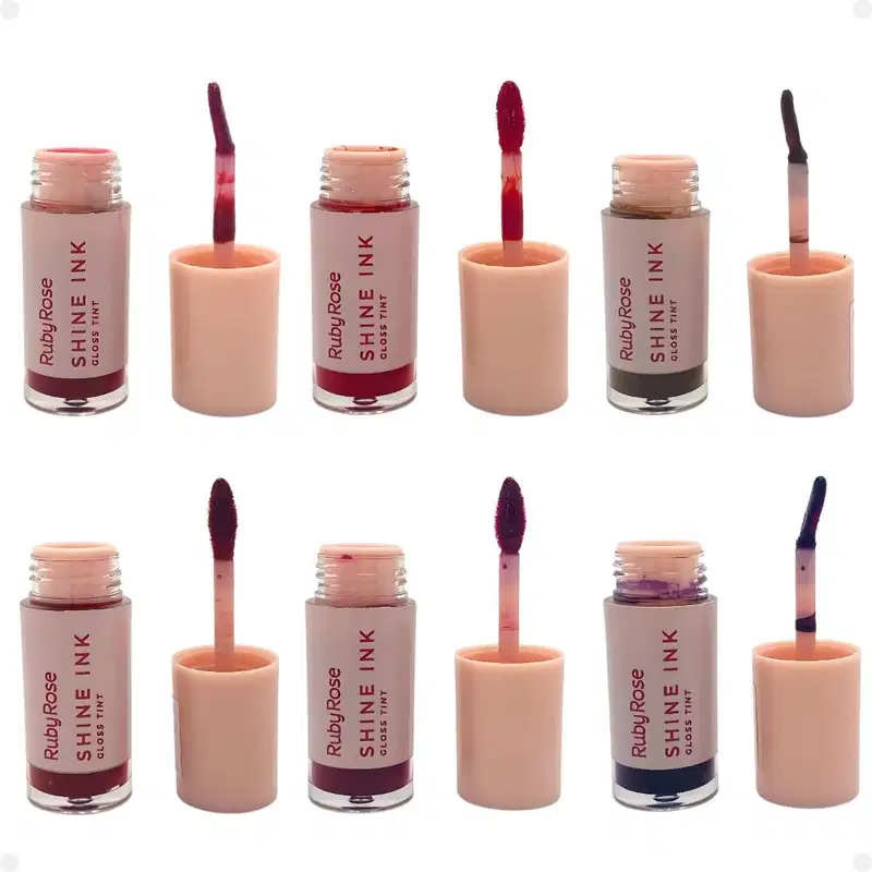 Kit Ruby Rose Shine Ink Gloss Tint: SI10, SI20, SI30, SI40, SI50 e SI60
