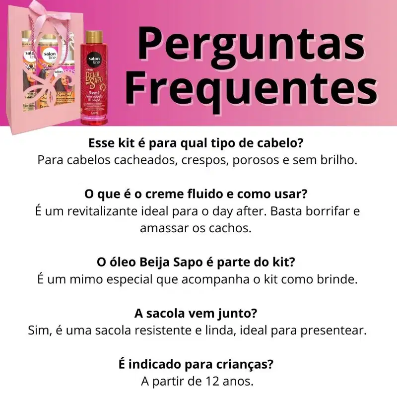 Kit Presente Salon Line De Repente Pronta!: Shampoo, Condicionador e Creme Fluido + Mimo Exclusivo