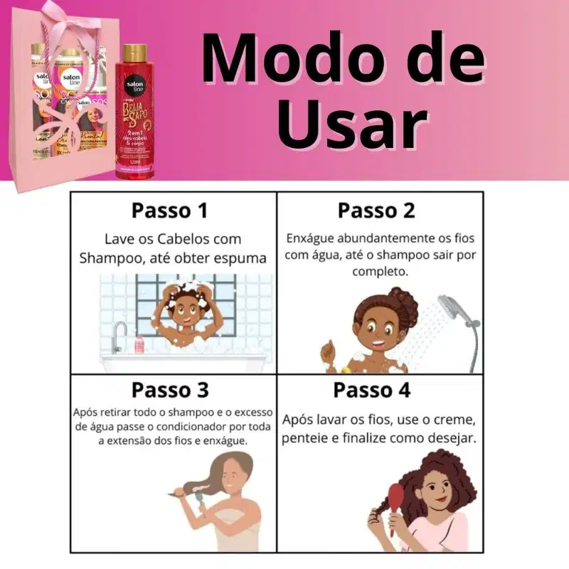 Kit Presente Salon Line De Repente Pronta!: Shampoo, Condicionador e Creme Fluido + Mimo Exclusivo