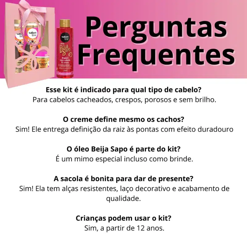 Kit Presente Salon Line De Repente Pronta!: Shampoo, Condicionador e Creme Pentear + Mimo Exclusivo