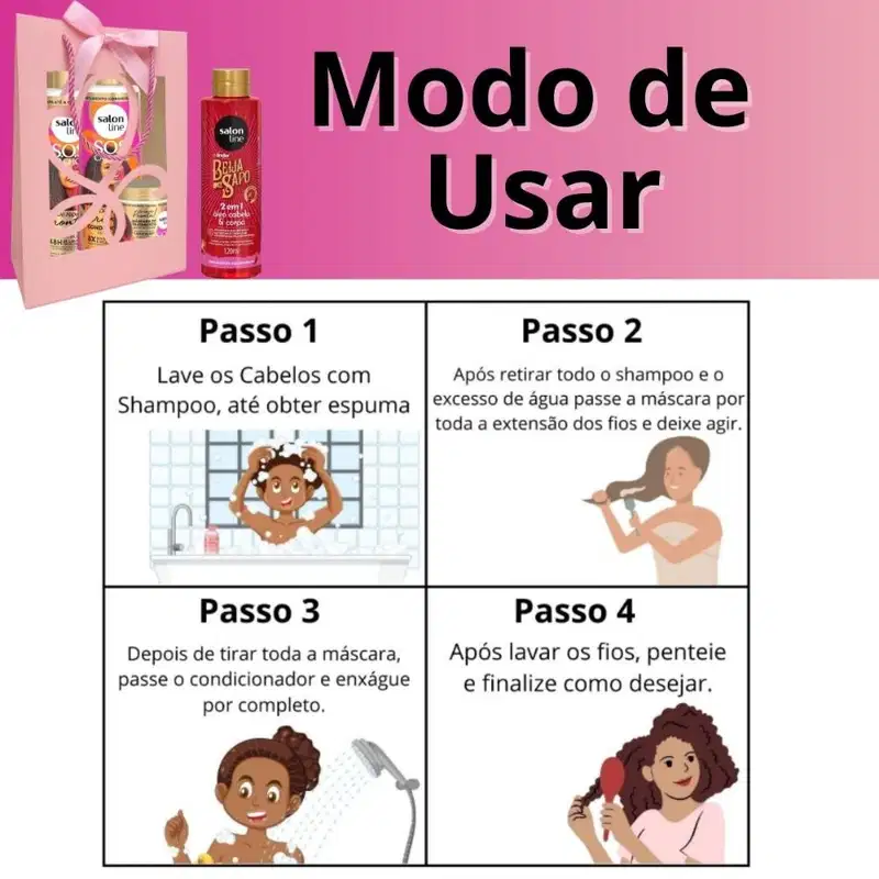 Kit Presente Salon Line De Repente Pronta: Shampo, Condicionador e Máscara + Mimo Exclusivo
