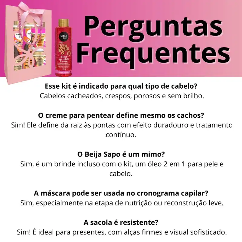 Kit Presente Salon Line De Repente Pronta: Shampo, Condicionador, Creme Pentear e Máscara + Mimo Exclusivo