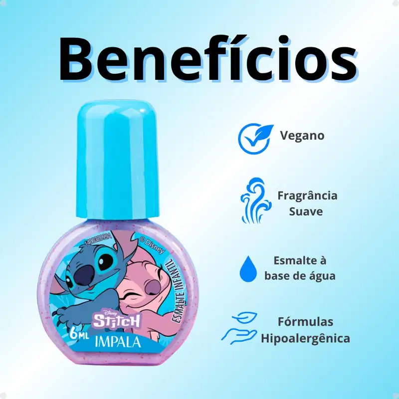 Esmalte Infantil Impala Disney Stitch Nunca Abandonar 6ml