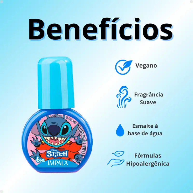 Esmalte Infantil Impala Disney Stitch Experiência 626 6ml