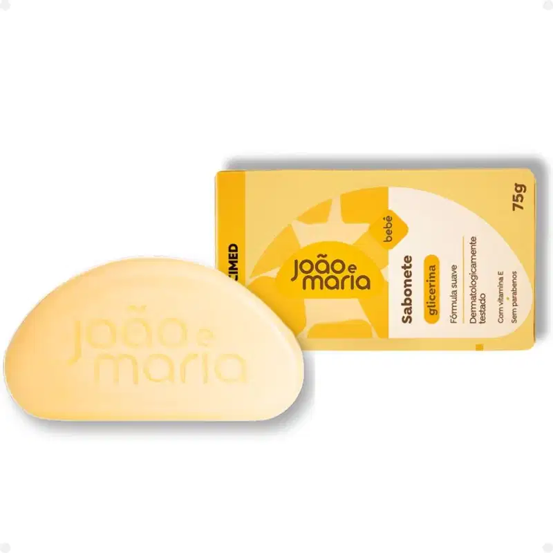 Cimed João e Maria Bebê Glicerina - Sabonete em Barra 75g