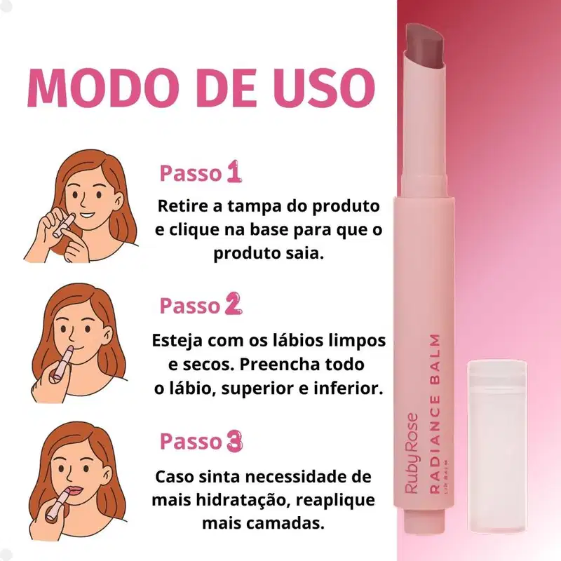 Lip Balm Ruby Rose Radiance Balm RB10 HB-L6501-1