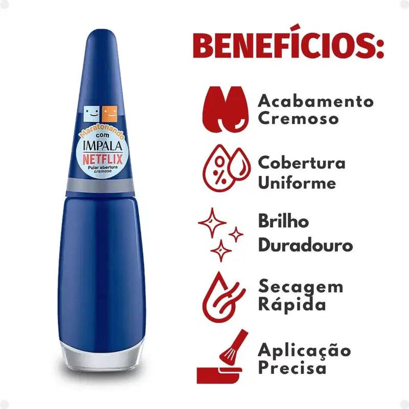 Esmalte Impala Netflix Maratonando Pular Abertura 7,5ml
