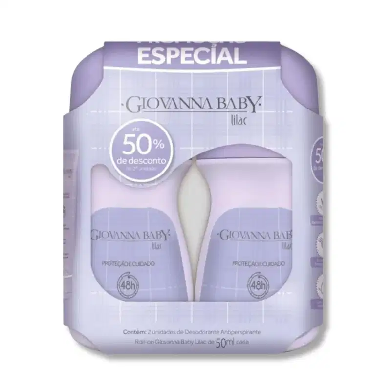 Kit Desodorante Roll-on Giovanna Baby Lilac Com 2