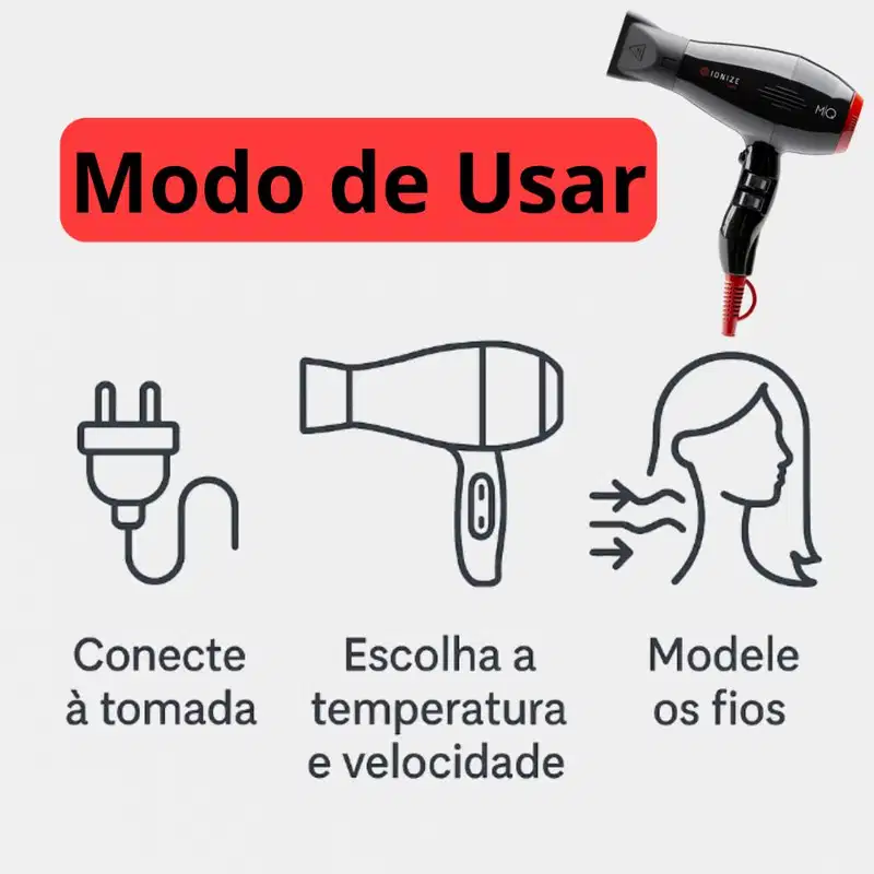 Secador Mq Professional Ionize 127v 2200w