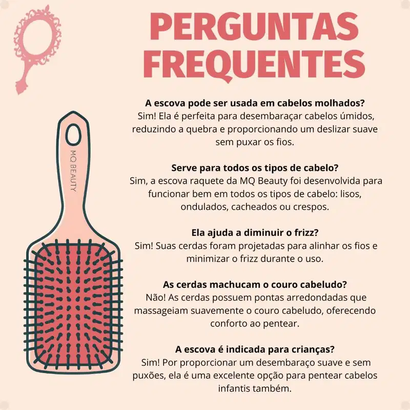 Escova Raquete Grande Mq Beauty Macarron Collection Rosa