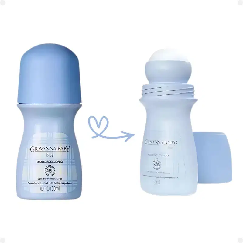 Kit Giovanna Baby: 6 Desodorante Roll-On Blue