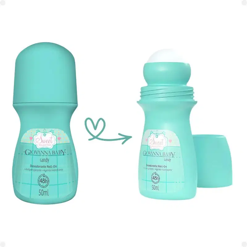 Kit Giovanna Baby: 6 Desodorante Roll-On Candy