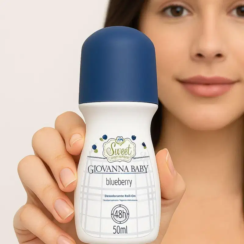 Kit Giovanna Baby: 4 Desodorante Roll-On Blueberry