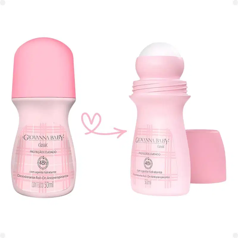 Kit Giovanna Baby: 4 Desodorante Roll-On Classic