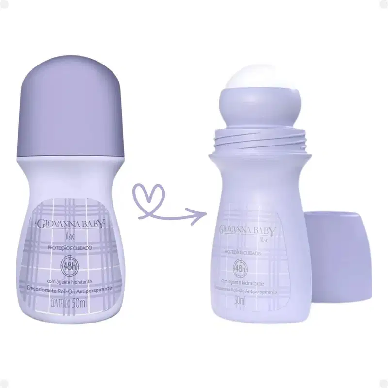 Kit Giovanna Baby: 4 Desodorante Roll-On Lilac