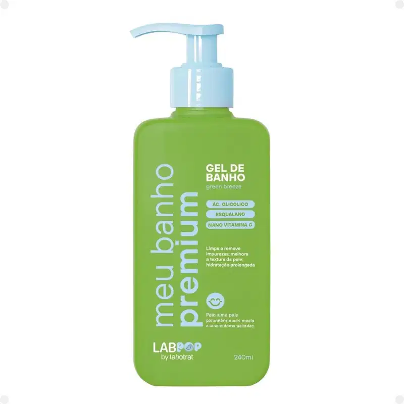 Kit LabPop by Labotrat Green Breeze: Gel de Banho e Mousse Esfoliante