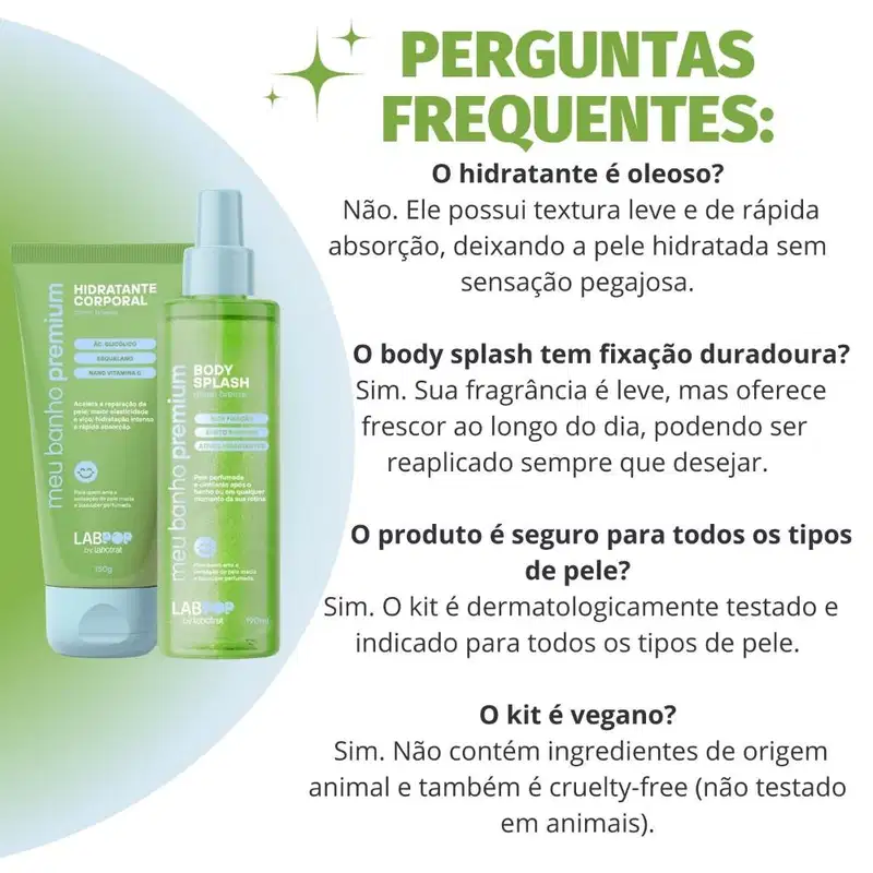 Kit LabPop by Labotrat Green Breeze: Hidratante Corporal e Body Splash
