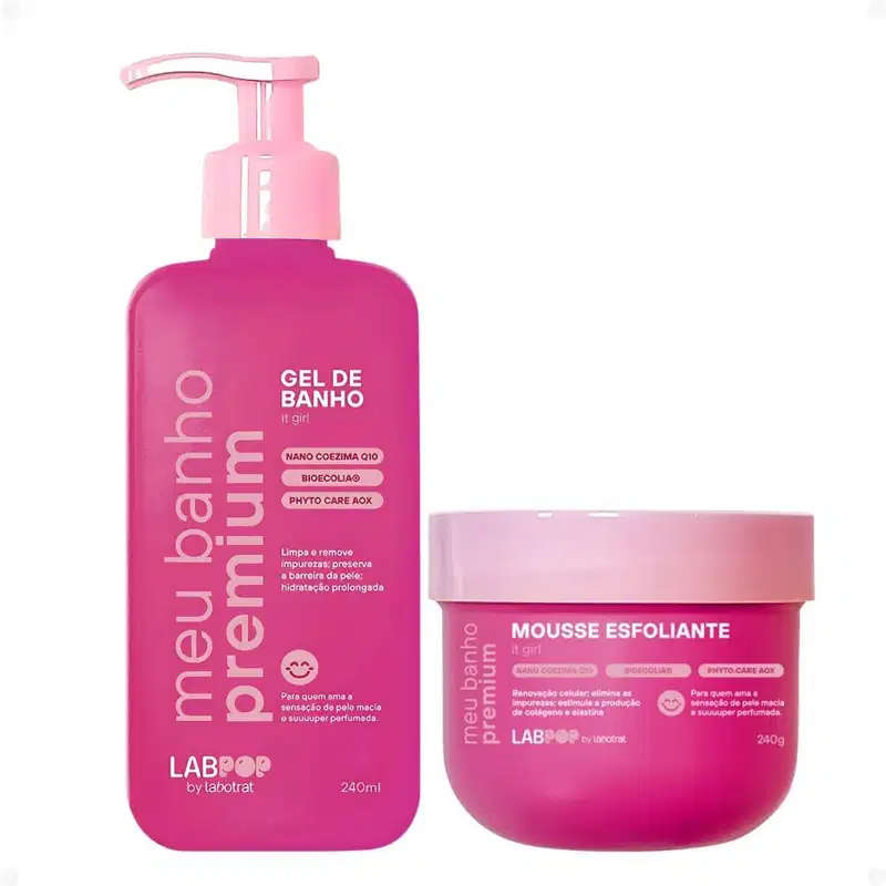 Kit LabPop by Labotrat It Girl: Gel de Banho e Mousse Esfoliante