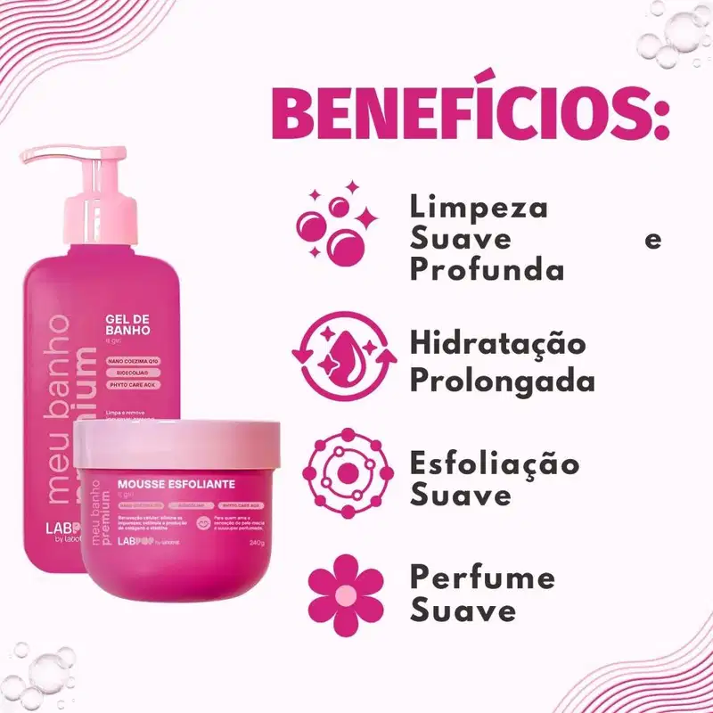 Kit LabPop by Labotrat It Girl: Gel de Banho e Mousse Esfoliante