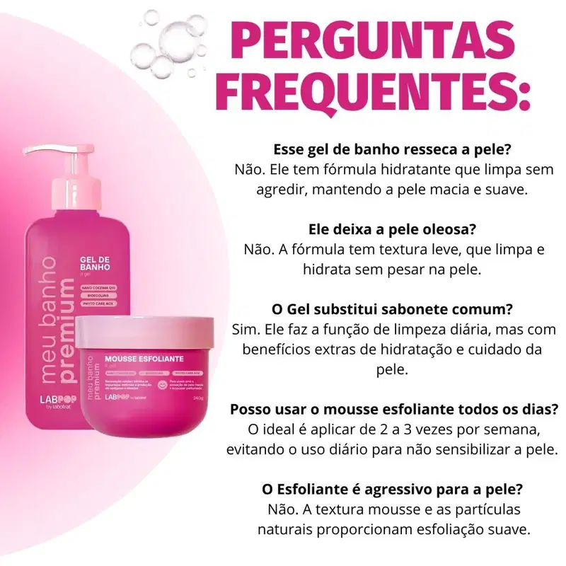 Kit LabPop by Labotrat It Girl: Gel de Banho e Mousse Esfoliante