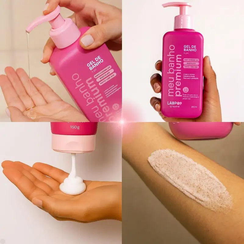Kit LabPop by Labotrat It Girl: Gel de Banho, Mousse Esfoliante e Hidratante Corporal