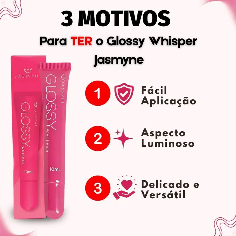 Brilho Labial Jasmyne Glossy Whisper Blush blossom J0101