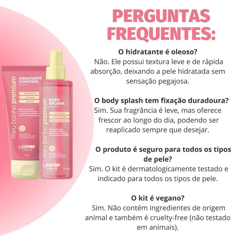 Kit LabPop by Labotrat Belle Pink: Hidratante Corporal e Body Splash