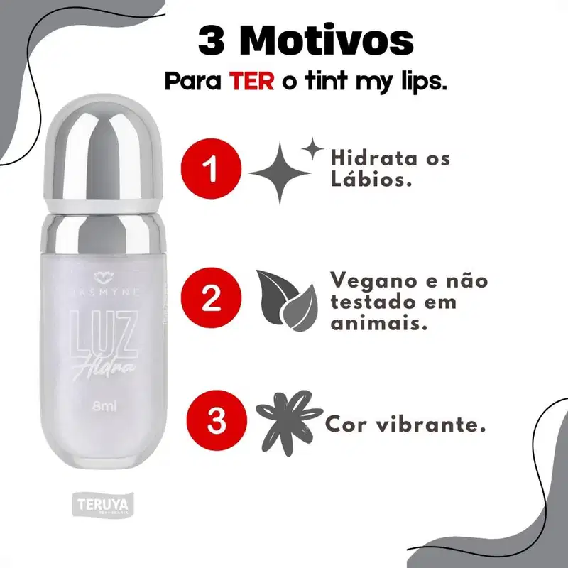 Brilho Labial Jasmyne Luz Hidra  Cristal Claro J0116