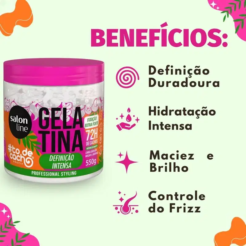 Gelatina Capilar Salon Line #ToDeCacho Definição Intensa 550g