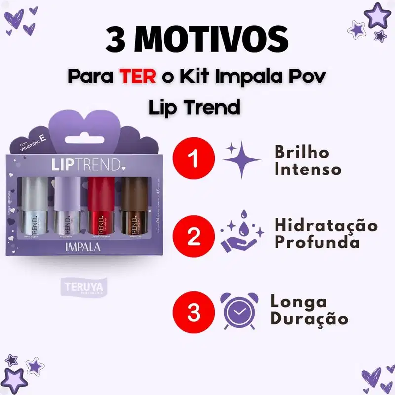 Kit Impala Liptrend Gloses: 4 Gloss Labial
