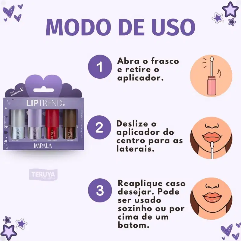 Kit Impala Liptrend Gloses: 4 Gloss Labial