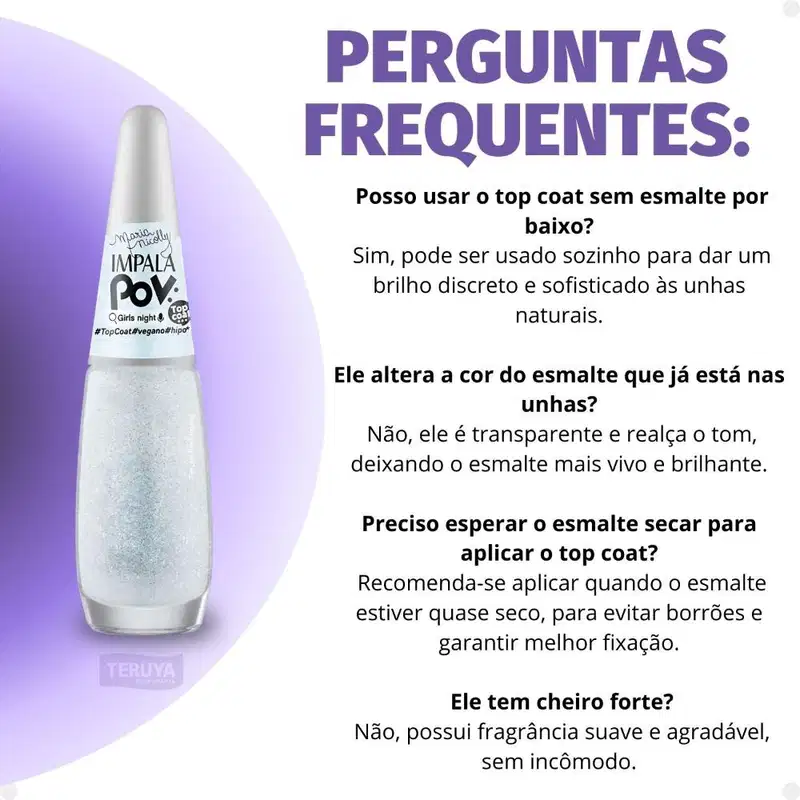 Esmalte Top Coat Impala Pov Girls Night