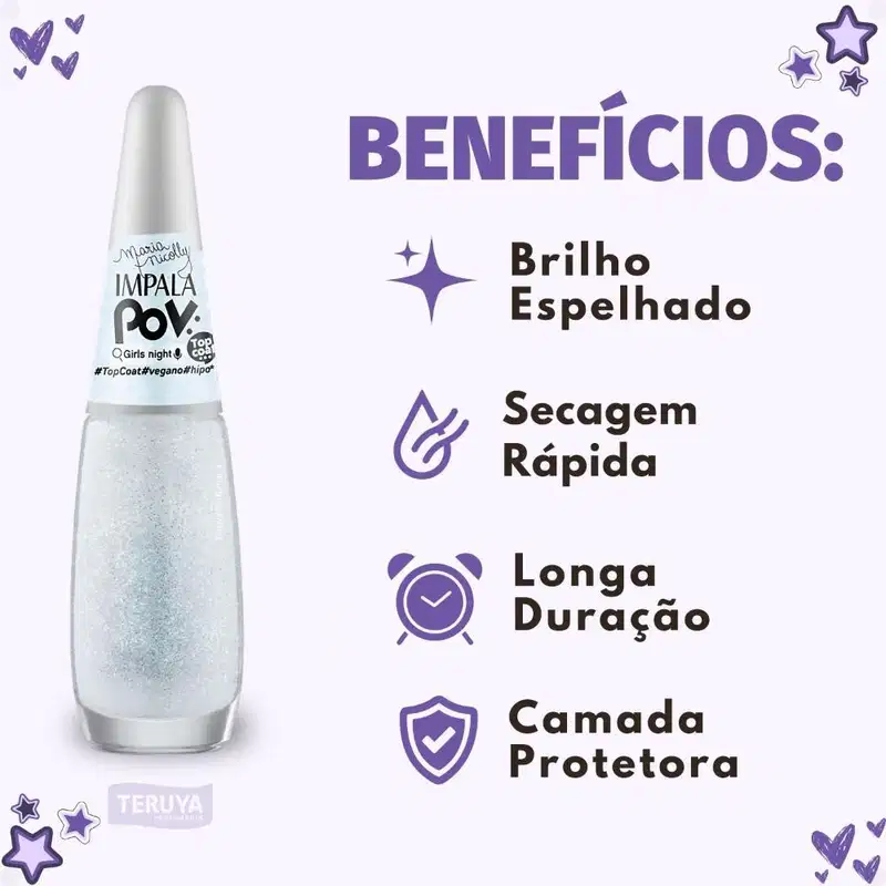 Esmalte Top Coat Impala Pov Girls Night