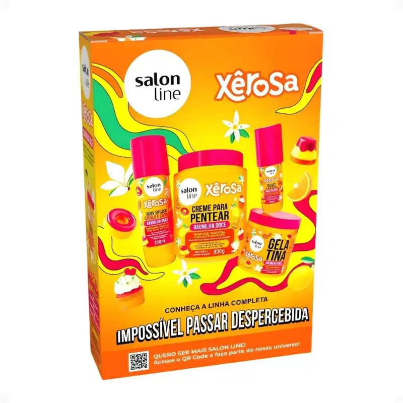 Kit Salon Line Xêrosa Baunilha Doce: Shampoo 300ml e Condicionador 200ml