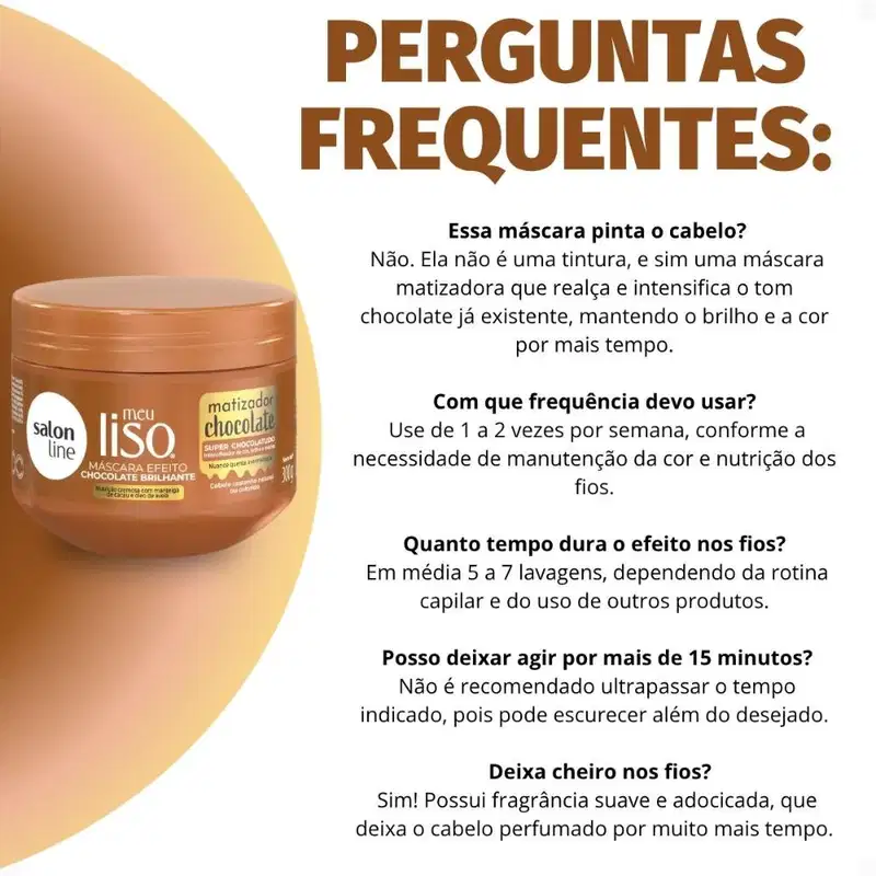Máscara Matizadora Salon Line Meu Liso Chocolate 300g