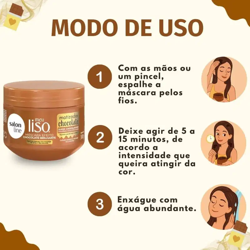 Máscara Matizadora Salon Line Meu Liso Chocolate 300g