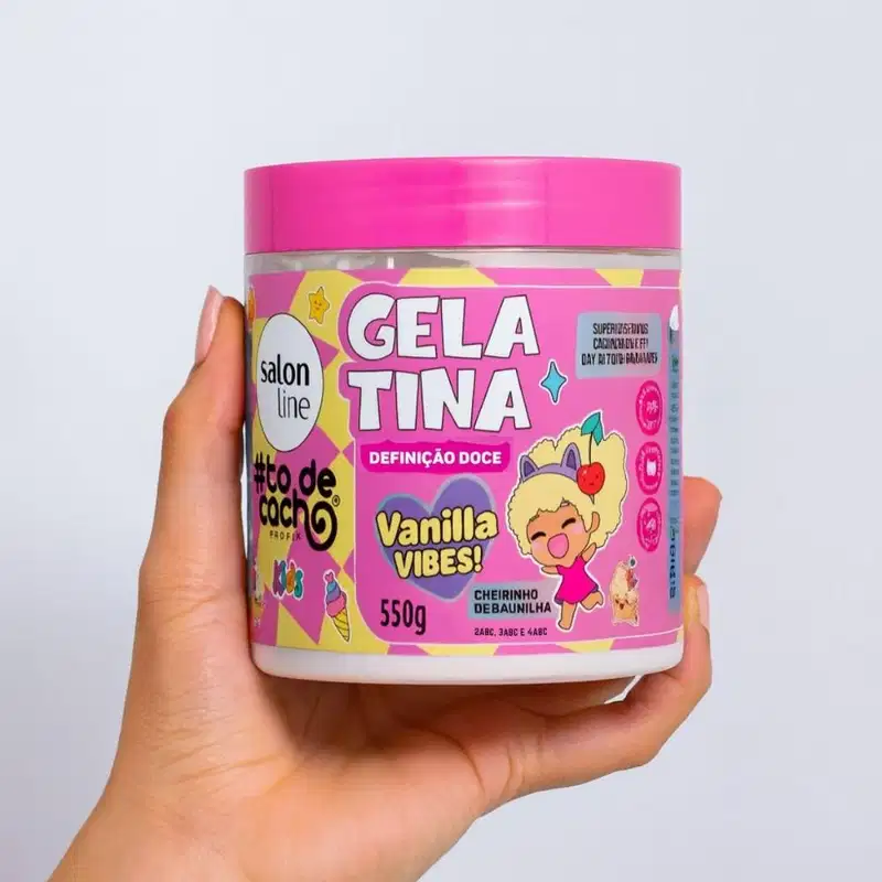 Gelatina Capilar Salon Line Kids Vanilla Vibes! #ToDeCacho Definição Doce 550g