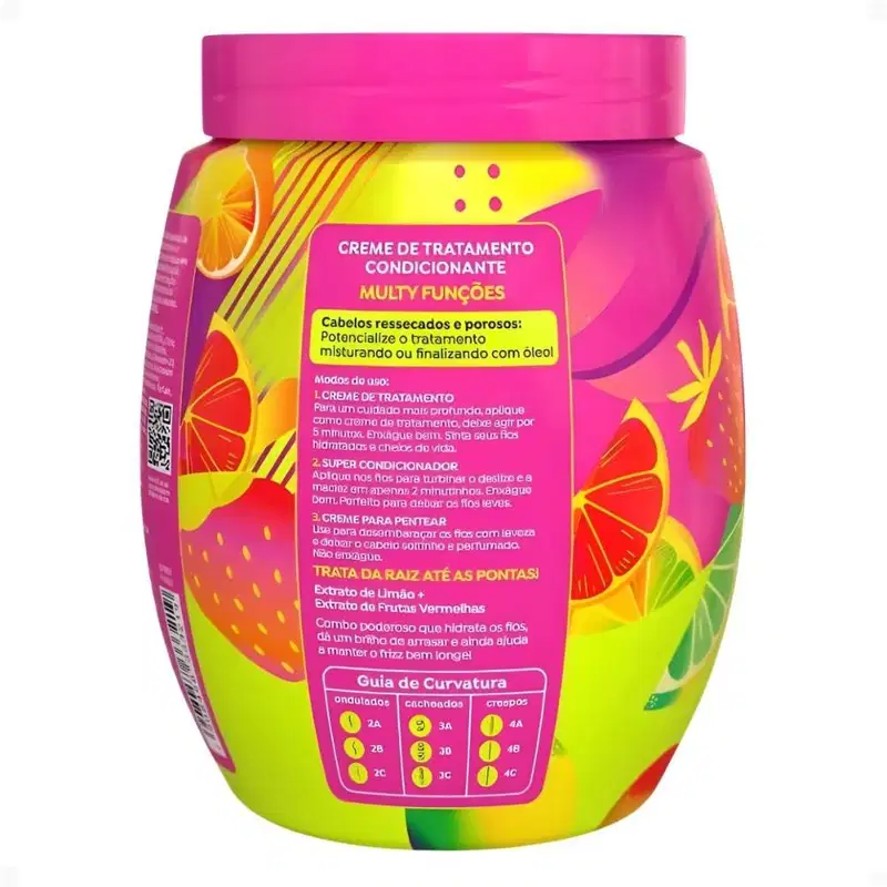 Creme Capilar 3 Em 1 Salon Line Multy Pink Lemonade Cachos Dos Sonhos 1kg