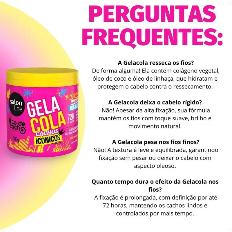 Gelacola Capilar Salon Line Cachos Icônicos #ToDeCacho 500g