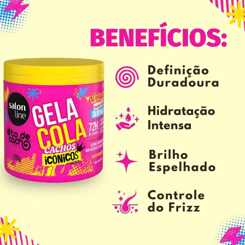 Gelacola Capilar Salon Line Cachos Icônicos #ToDeCacho 500g